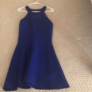 elisa b royal blue dress